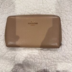 Coach Brown Leather Zip Wallet